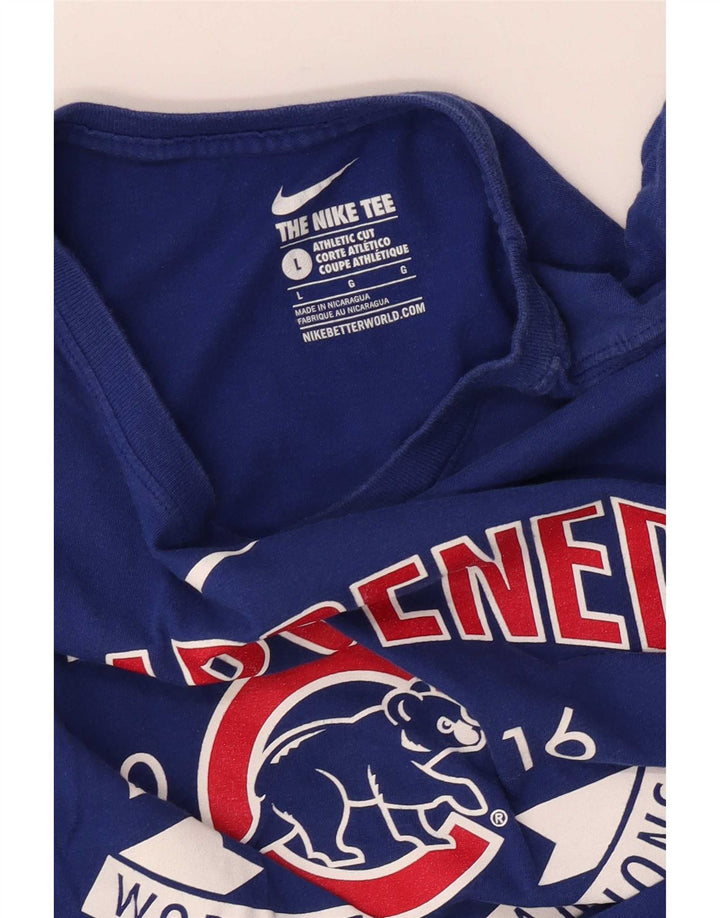 Nike Chicago Cubs T-shirt graphique pour homme Taille L Bleu