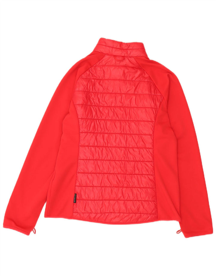 Jack Wolfskin Womens Tracksuit Top Jacket UK 16 Large Red Polyamide