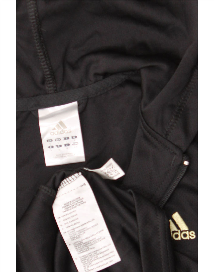 Giacca da ginnastica con cappuccio da donna Adidas UK 8 Small Poliestere nero