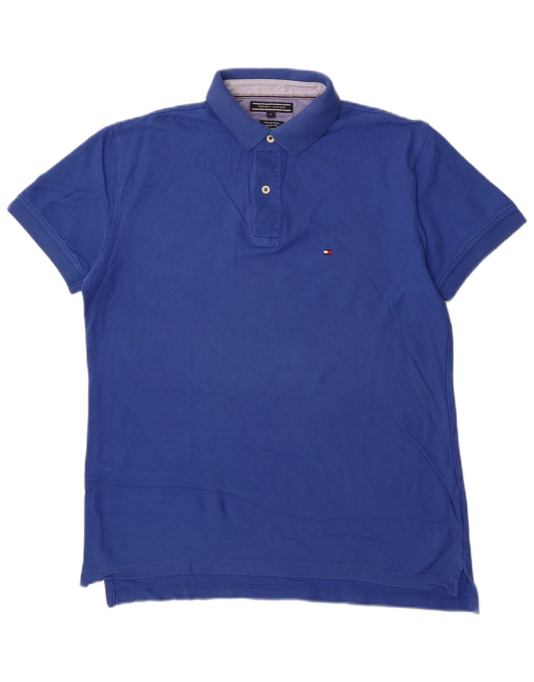 TOMMY HILFIGER Mens Regular Fit Polo Shirt Medium Blue
