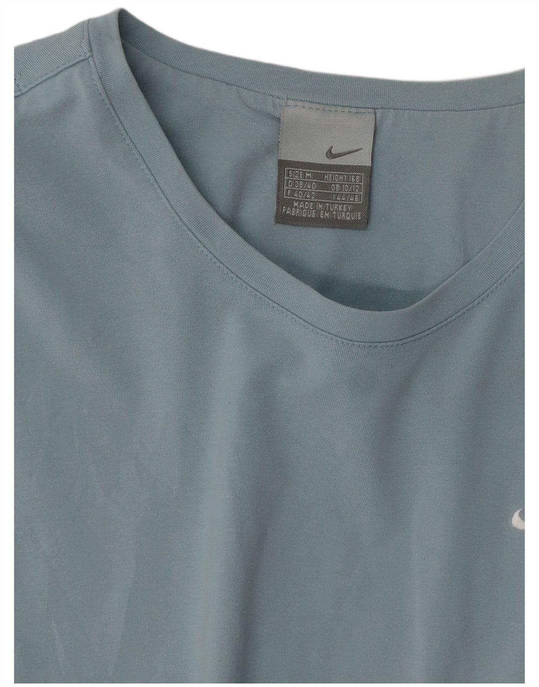 NIKE Womens T-Shirt Top UK 10/12 Medium Blue Synthetic