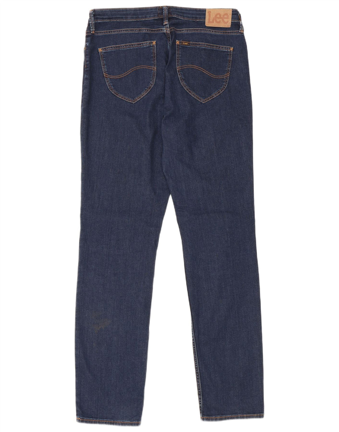 Lee Womens Marion Straight Jeans W32 L33 Navy Blue Cotton