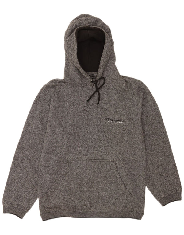 Champion Herre Regular Fit Hoodie Jumper Large Grå Flecked