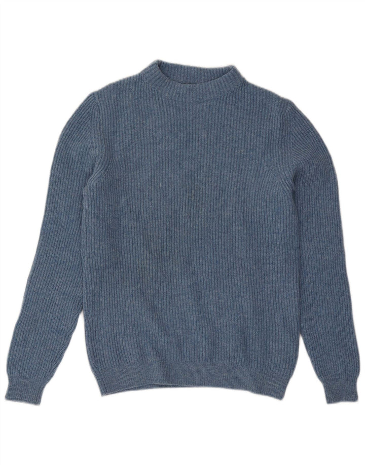 Massimo Dutti Mens Turtle Neck Jumper Sweater Medium Blue Wool