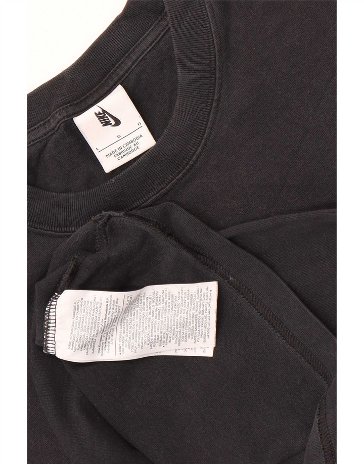 Nike Mens T-Shirt Top Large Black Cotton