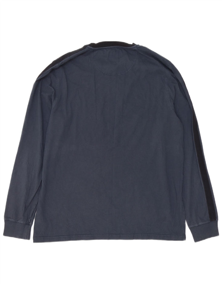 BARBOUR Top da uomo su misura a maniche lunghe, grande, color block blu navy