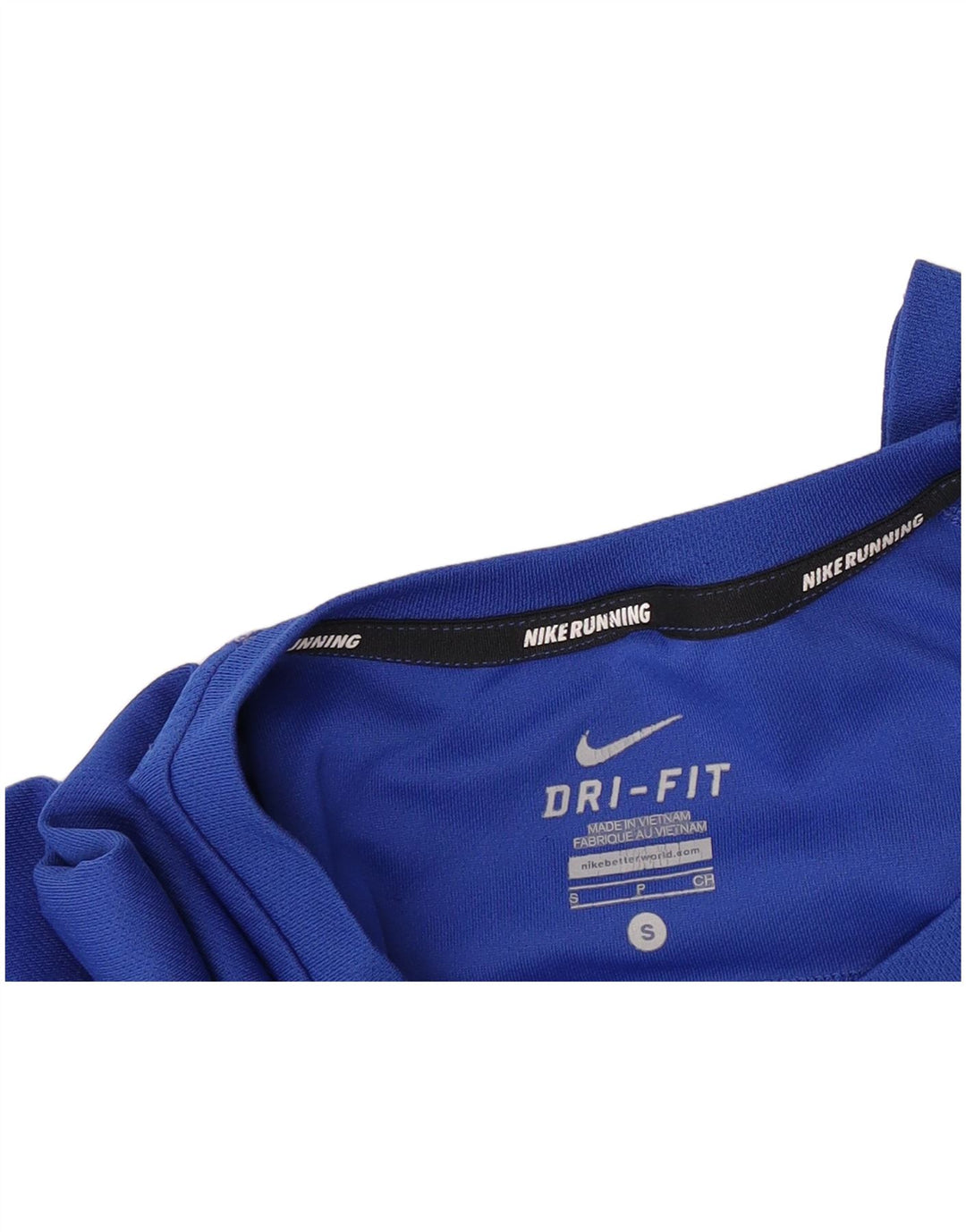 NIKE Top Dri Fit da uomo a maniche lunghe piccolo in poliestere blu