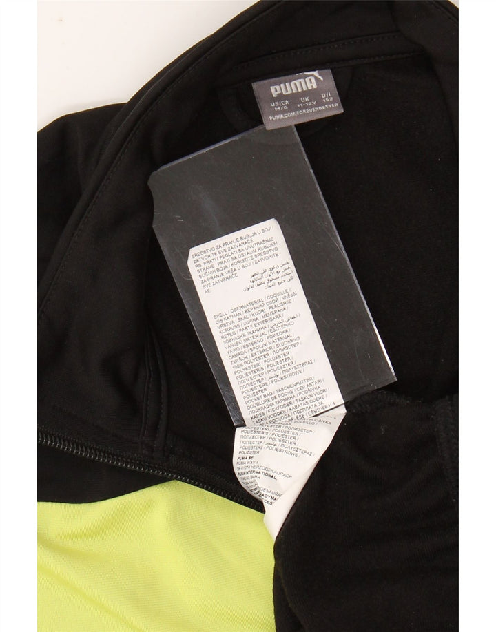 PUMA Boys Tracksuit Top Jacket 11-12 Years Black Colourblock Polyester