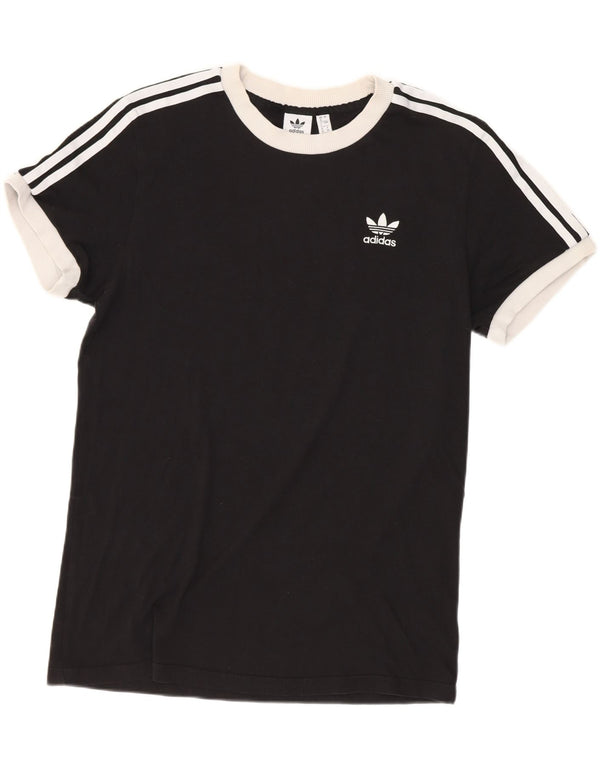 Adidas Womens Loose Fit T-Shirt Top UK 8 Small Black