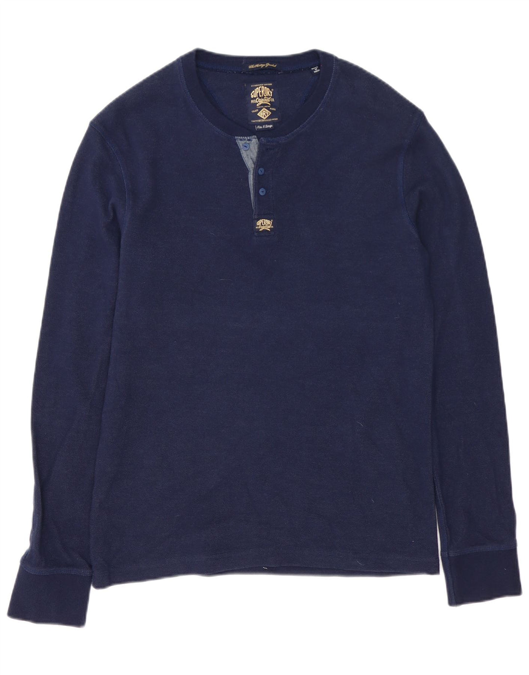 Superdry Haut à Manches Longues XL Bleu Marine Homme
