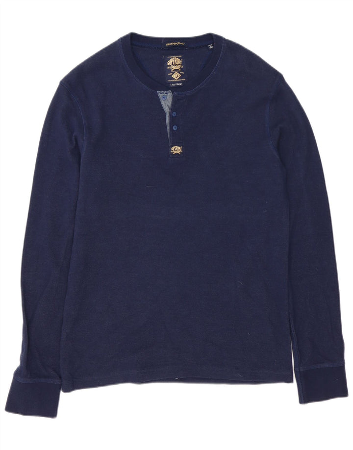 Superdry Haut à Manches Longues XL Bleu Marine Homme