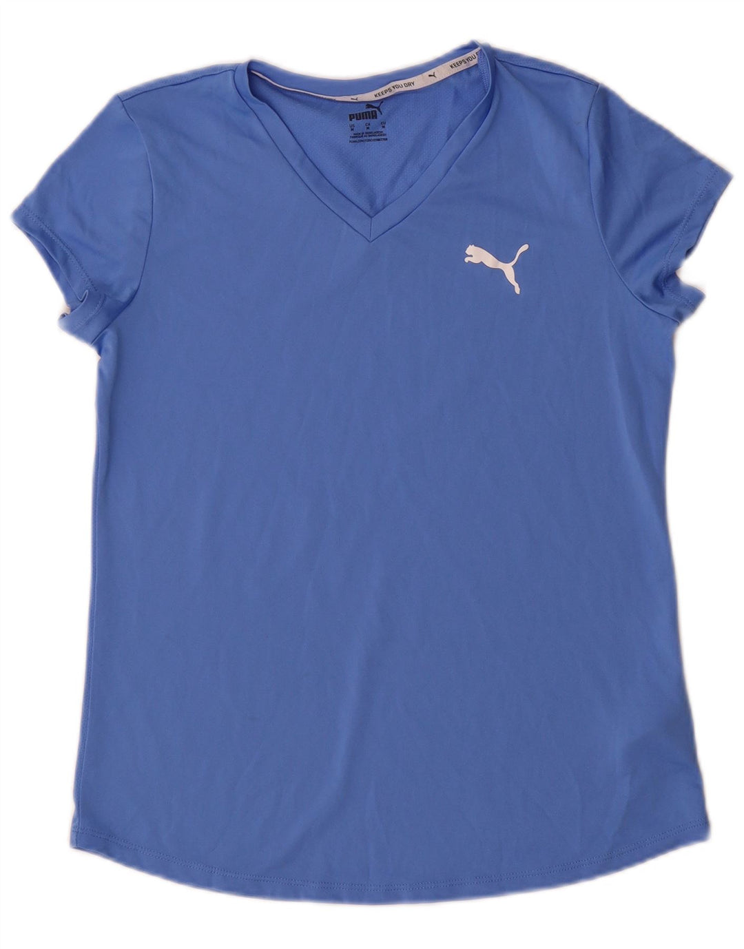 Puma Γυναικείο T-Shirt Top UK 12 Medium Blue Polyester