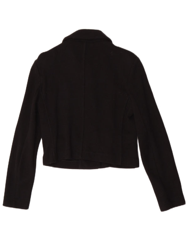 Whistles Womens Crop Cardigan Sweater UK 10 Small Black Bomuld