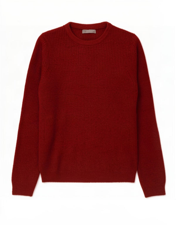 Maglione maglione girocollo da uomo Marks & Spencer medio bordeaux in acrilico