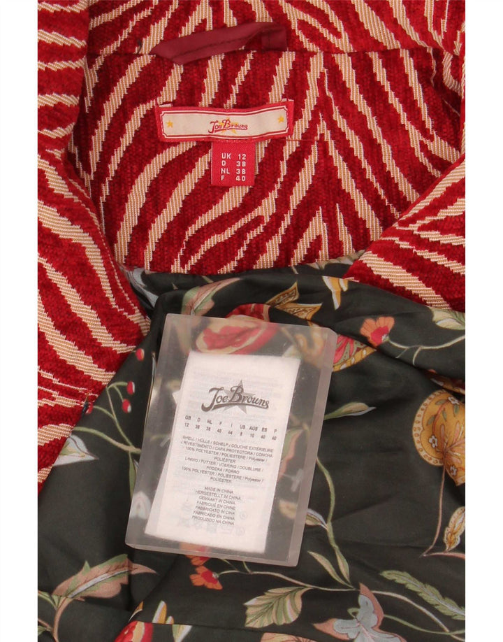 Joe Browns Γυναικείο Πανωφόρι UK 12 Medium Red Animal Print Polyester