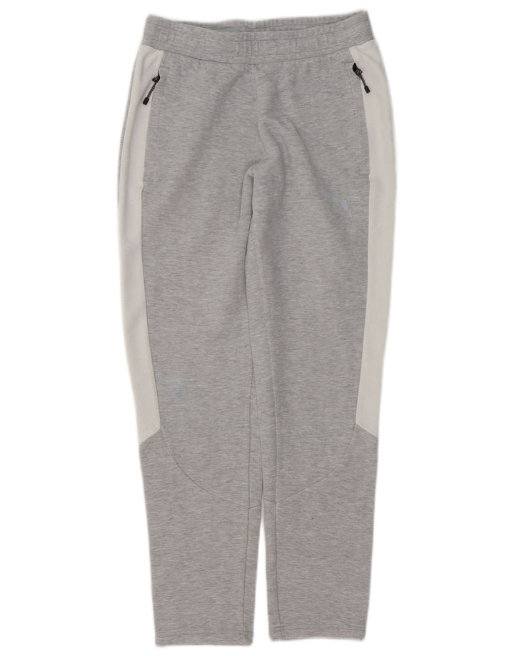 Puma Mens Tracksuit Trousers Small  Grey Colourblock Cotton