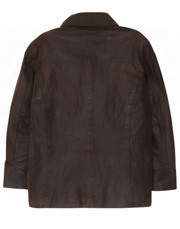 Bata Mens Leather Jacket IT 54 2XL Brown