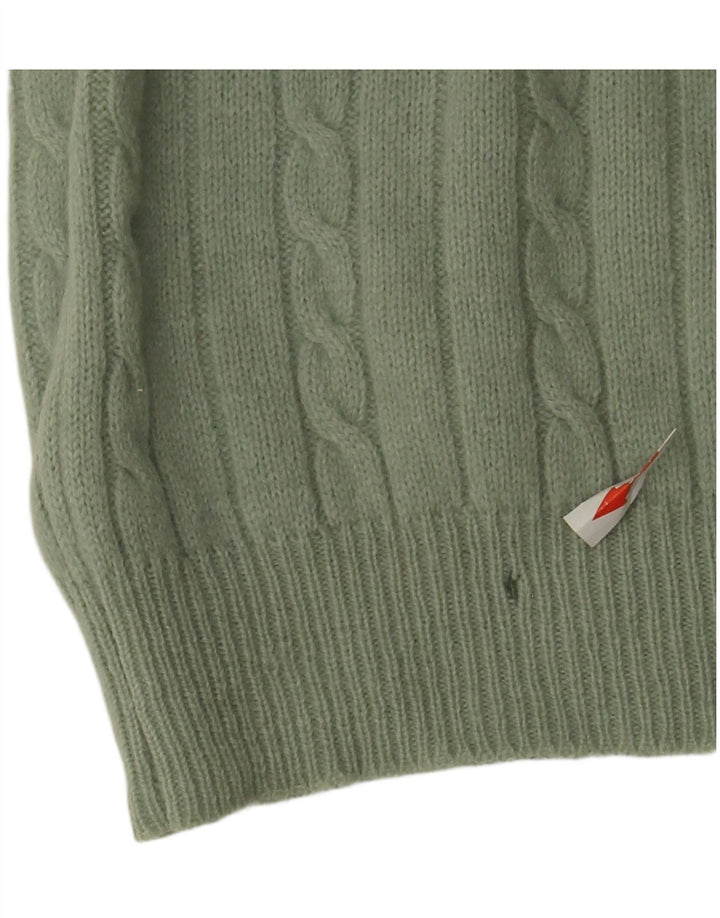 Free Style Mens Crew Neck Jumper Sweater Large Green Wool
