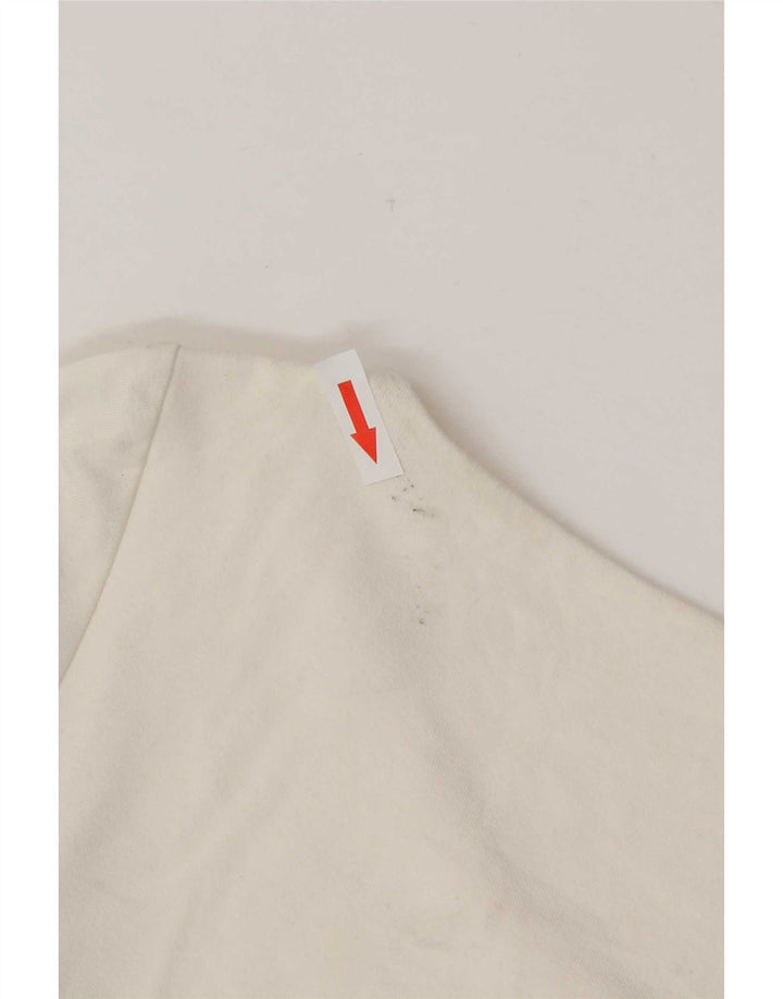 Luisa Spagnoli Womens Blouse Top UK 10 Small White Colourblock Viscose