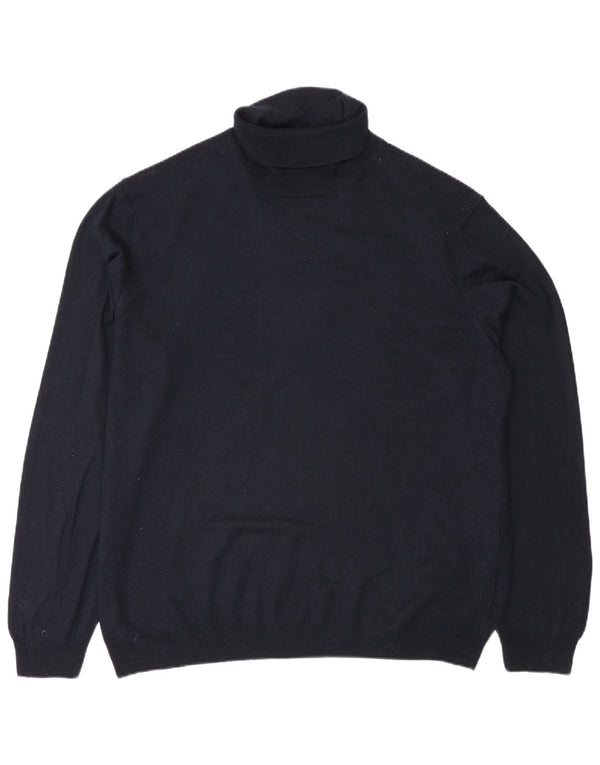 Marks & Spencer Pull col roulé pour homme 2XL Bleu marine Acrylique