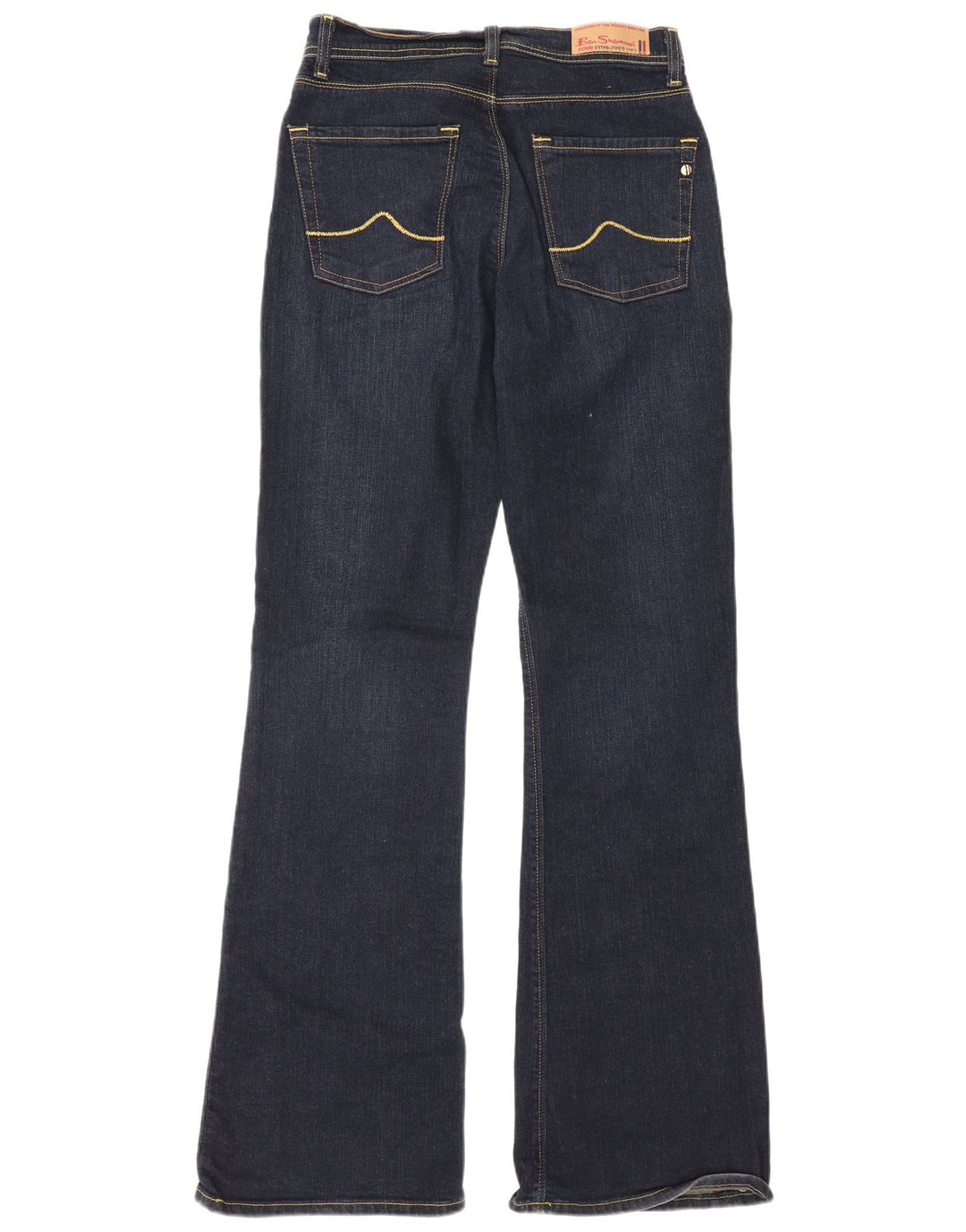 Ben Sherman Dame Bootcut Jeans W28 L32 Marineblå Bomuld