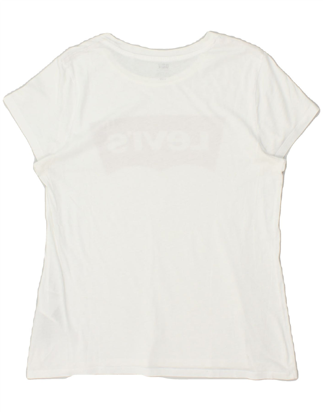 LEVI'S Womens Graphic T-Shirt Top UK 14 Medium White Cotton | Vintage Levi's | Thrift | Second-Hand Levi's | Used Clothing | Messina Hembry 