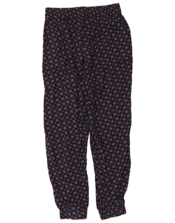 Fat Face Damen Freizeithose UK 12 Medium W30 L29 Marineblau Geometrisch