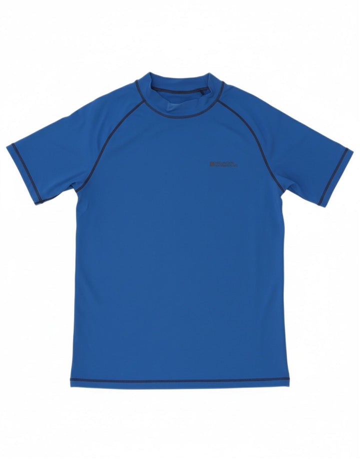 MOUNTAIN WAREHOUSE Mens T-Shirt Top Medium Blue Polyamide