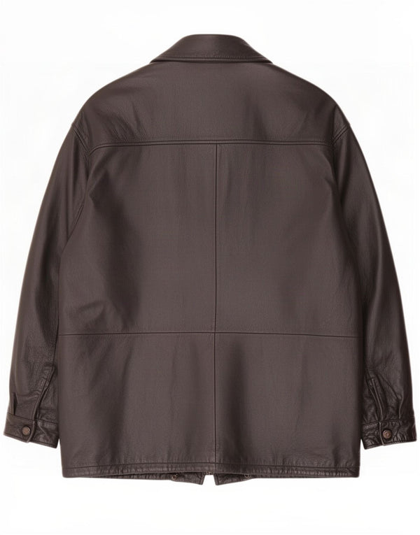 Casaco de couro masculino Rover & Lake IT 52 XL marrom