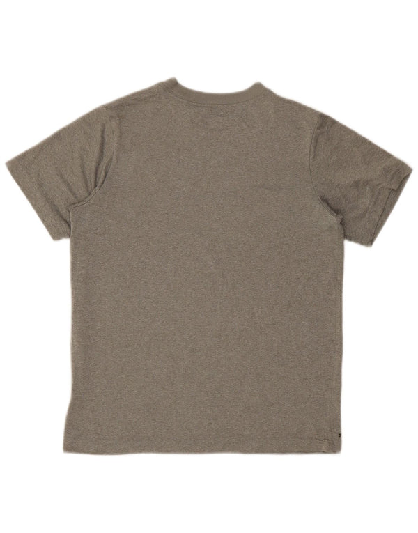 T-shirt grafica Nike Dri Fit da donna, taglia UK 14, grande poliestere chiazzato grigio
