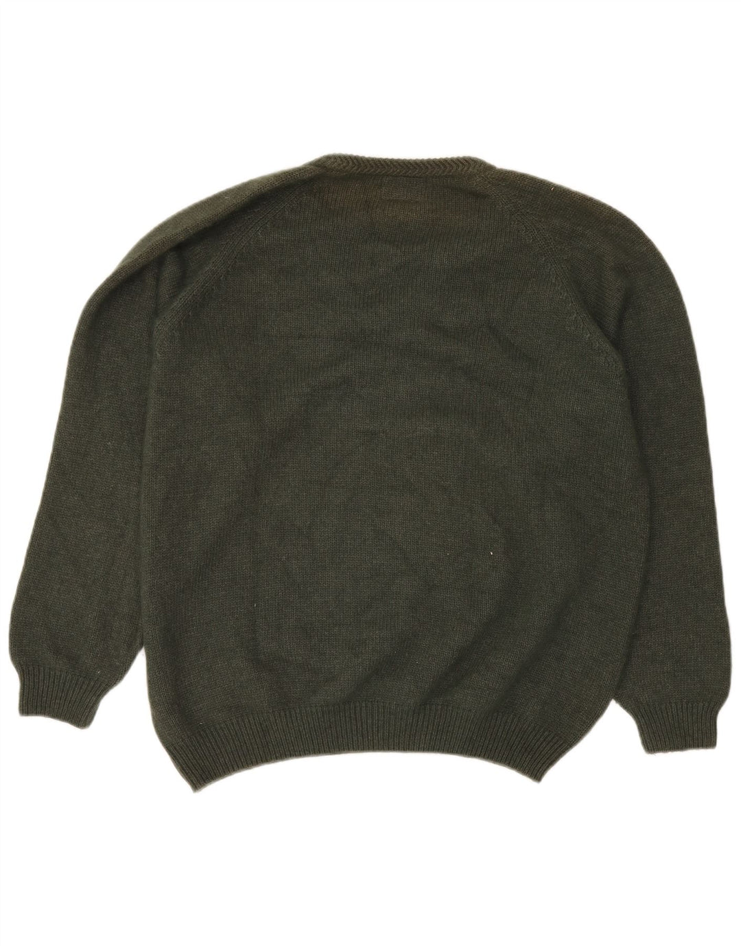 HAMILTON Herren-Pullover mit V-Ausschnitt, groß, khakifarbene Lammwolle