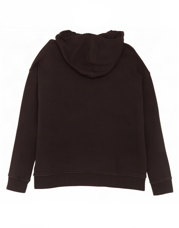 Felpa con cappuccio grafica da donna Adidas UK 18 XL cotone nero