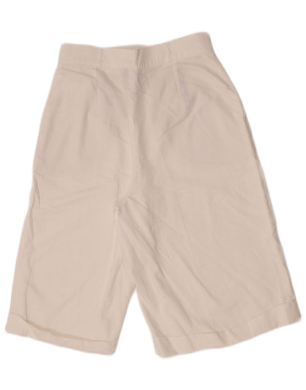 LE TRUC Womens High Waist Pegged Bermuda Shorts EU 38 Medium W26 White