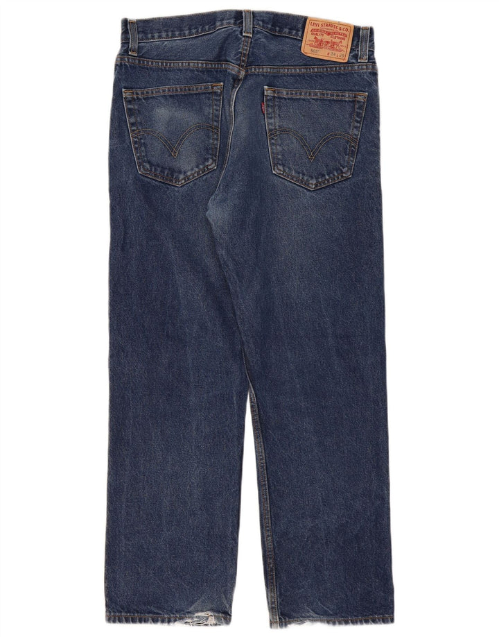 Jeans dritti da uomo Levi's 505 vestibilità regolare W34 L29 cotone blu