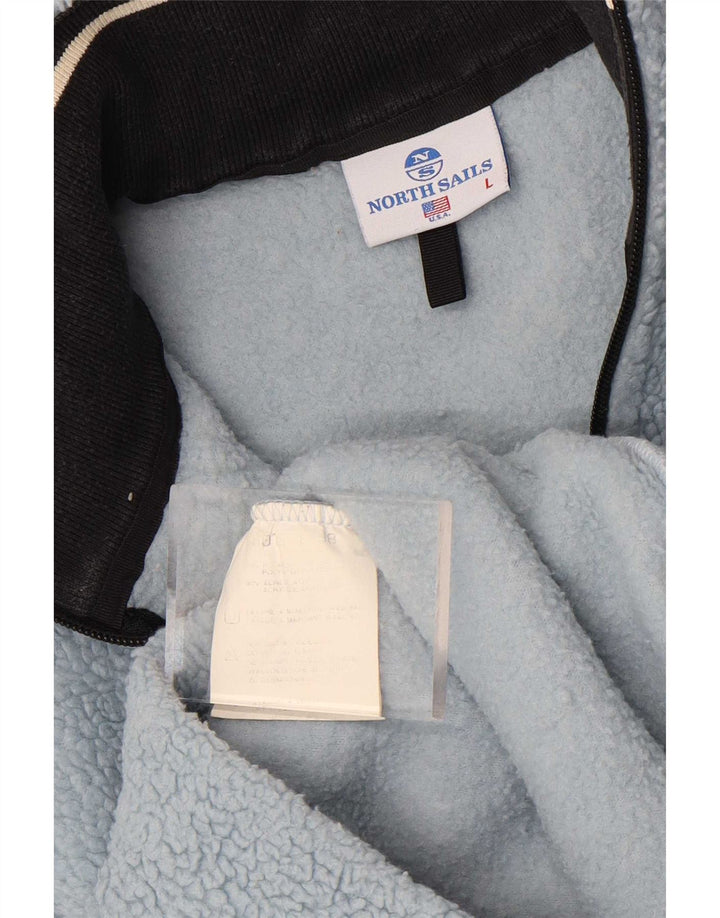 North Sails Herre Zip Neck Fleece Jumper Stor Blå Polyester