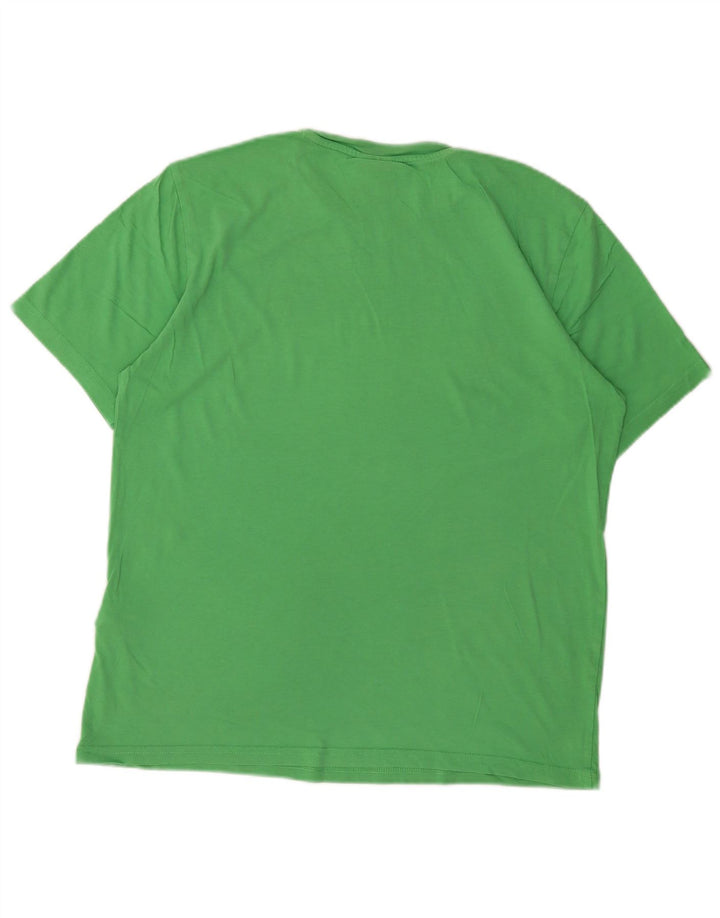 CHAMPION Mens Graphic T-Shirt Top Medium Green Cotton