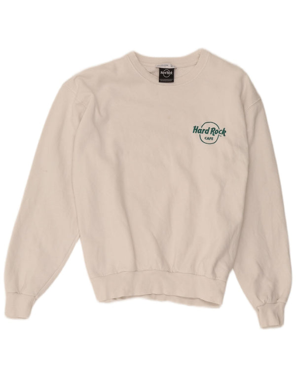 Hard Rock Cafe Damen Stradivarius Sweatshirt Pullover UK 6 XS Weiß
