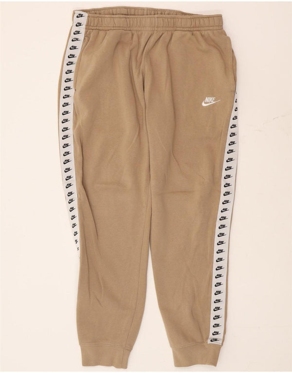 Pantaloni de trening grafic pentru bărbați Nike Pantaloni de jogging XL, bej, bumbac color bloc