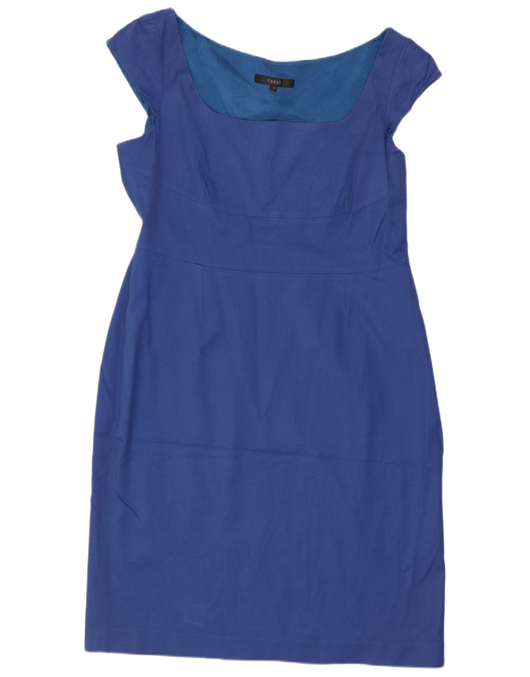 Coast Womens Sheath Dress UK 16 Large  Blue Cotton