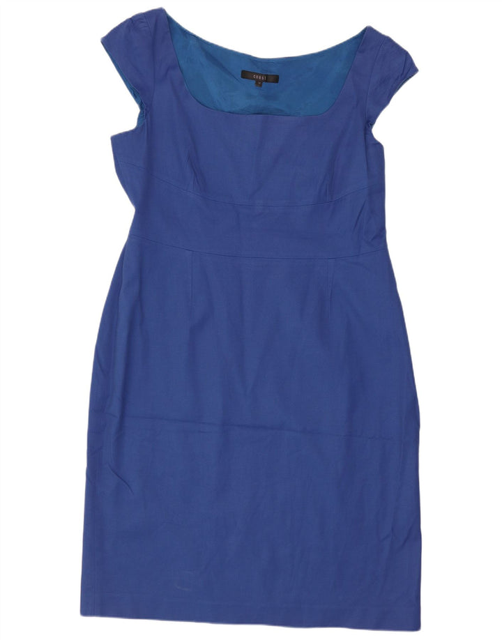 Coast Womens Sheath Dress UK 16 Large  Blue Cotton