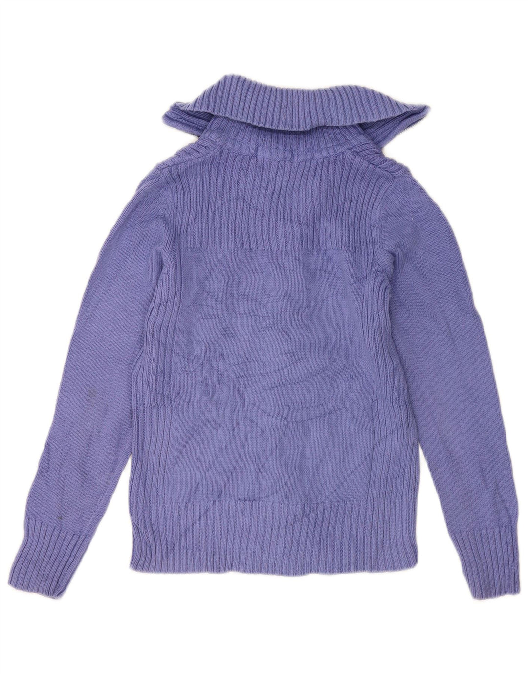 Marks & Spencer Womens Cardigan Sweater UK 12 Medium Purple Cotton