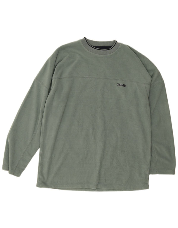 Reebok Mens Fleece Jumper UK 40 Medium Green Polyester