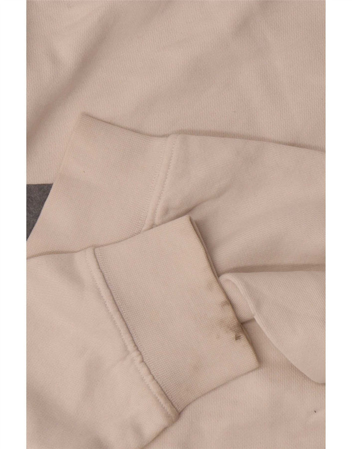 Zara Mens Sweatshirt Jumper Large White Colourblock Cotton