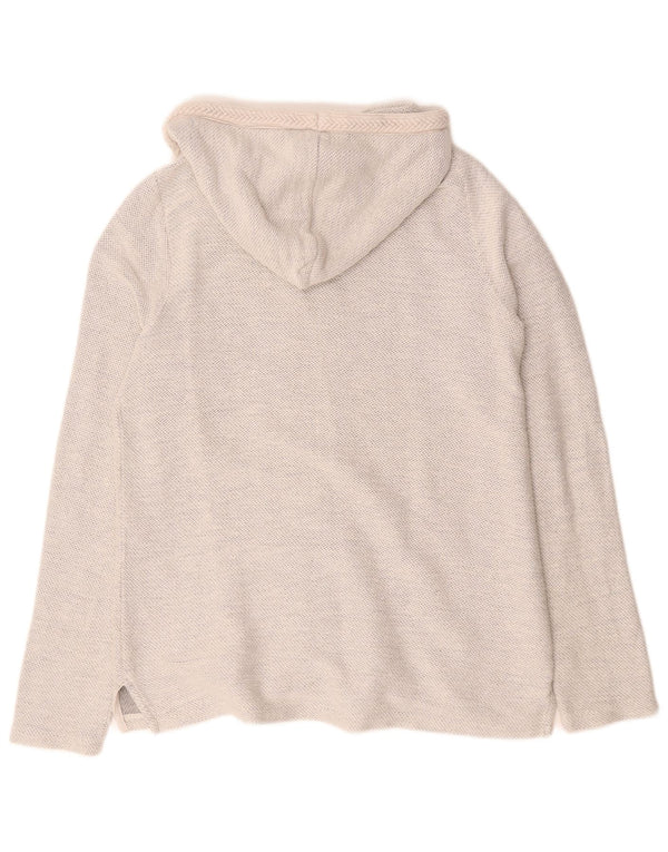 Fat Face Damen-Kapuzenpullover mit Reißverschluss, UK 14, Größe L, Grau, Baumwolle