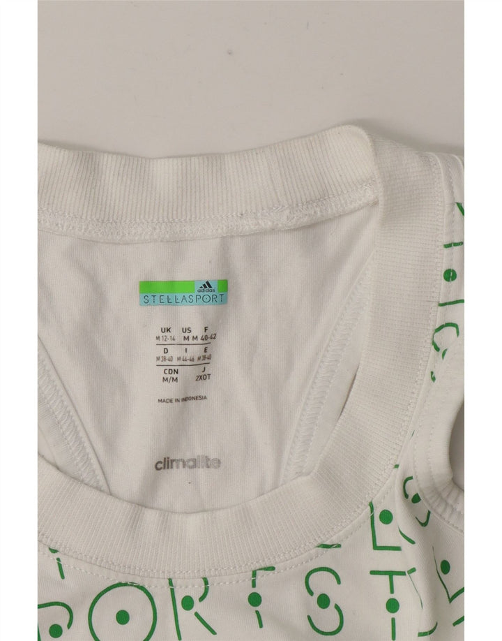 Adidas Womens Stella Graphic Vest Top UK 12/14 Medium White