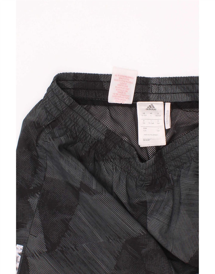 Adidas Boys Climalite Sportshorts 13-14 år Grå geometrisk polyester
