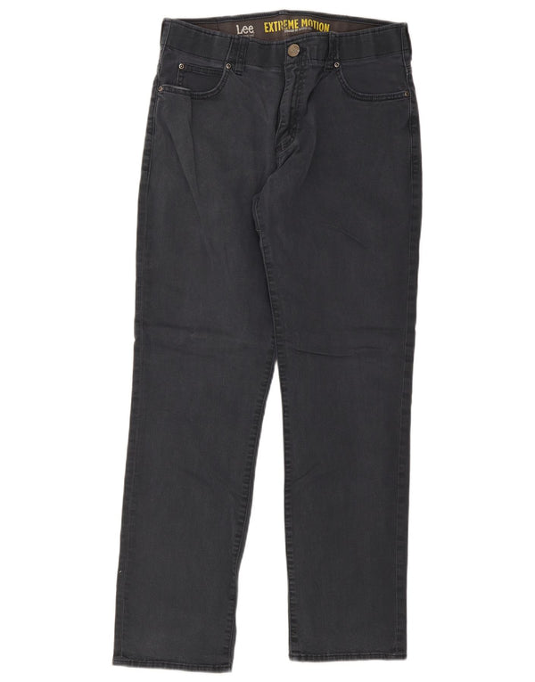 Lee Pantalones Casuales Cónicos Rectos Extreme Motion para Hombre W34 L32 Gris