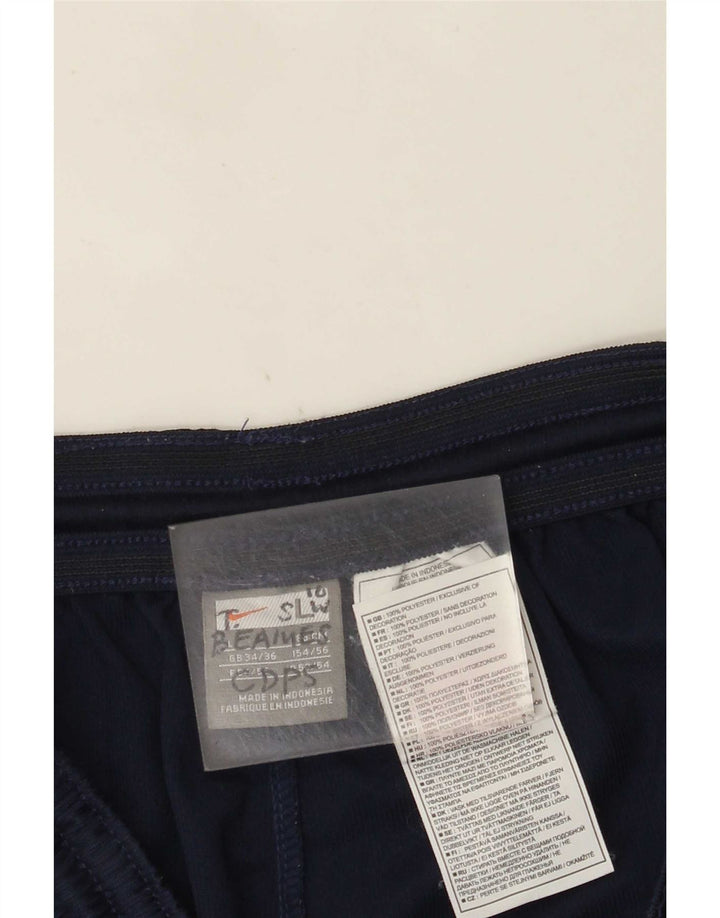 Nike Mens Sport Shorts Large Navy Blue Striped Polyester