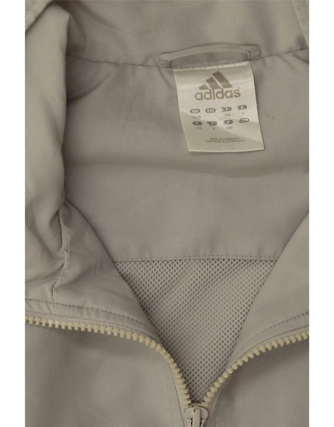 Adidas Mens Tracksuit Top Jacket UK 46/48 XL Grey Polyester