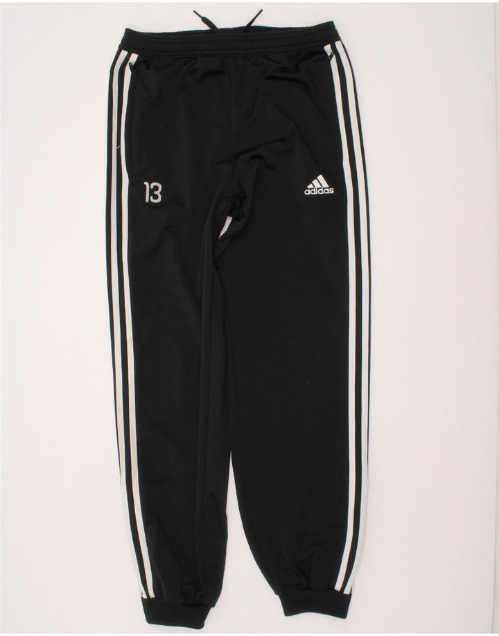 ADIDAS Boys Tracksuit Trousers Joggers 11-12 Years  Black Polyester Vintage Adidas and Second-Hand Adidas from Messina Hembry 